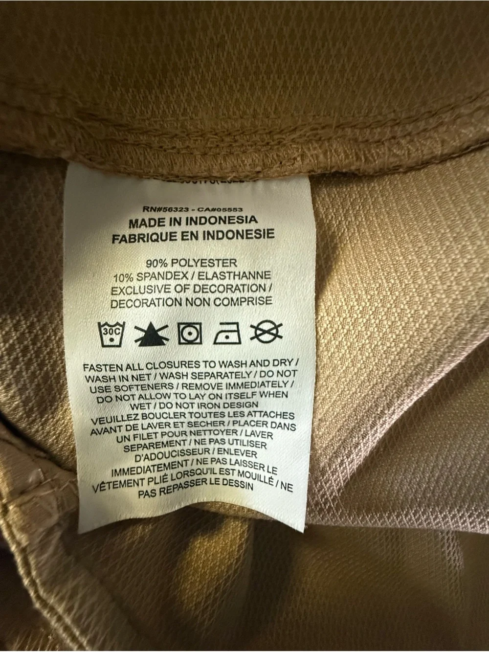 Jordan Golf Cargo Pants Hemp Khaki Slim Tapered Cargo 36x30